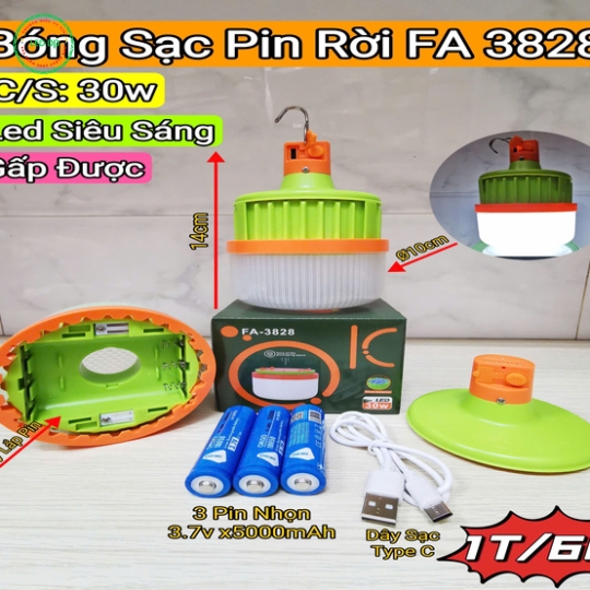 BÓNG SẠC PIN RỜI FA 3828